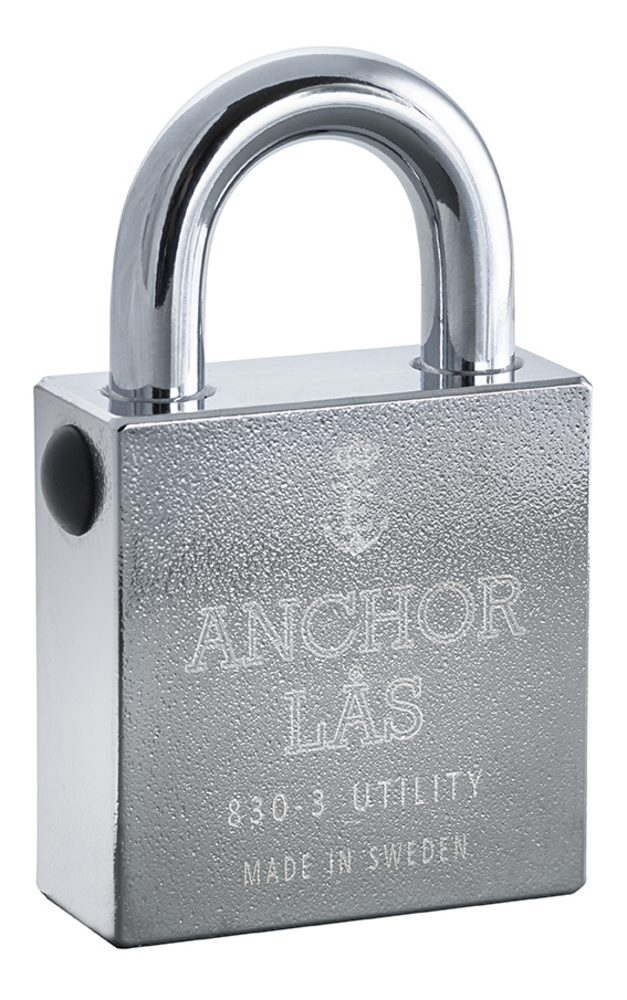Hänglås Anchor 830-3 B28 Utility   oval cyl Klass 3