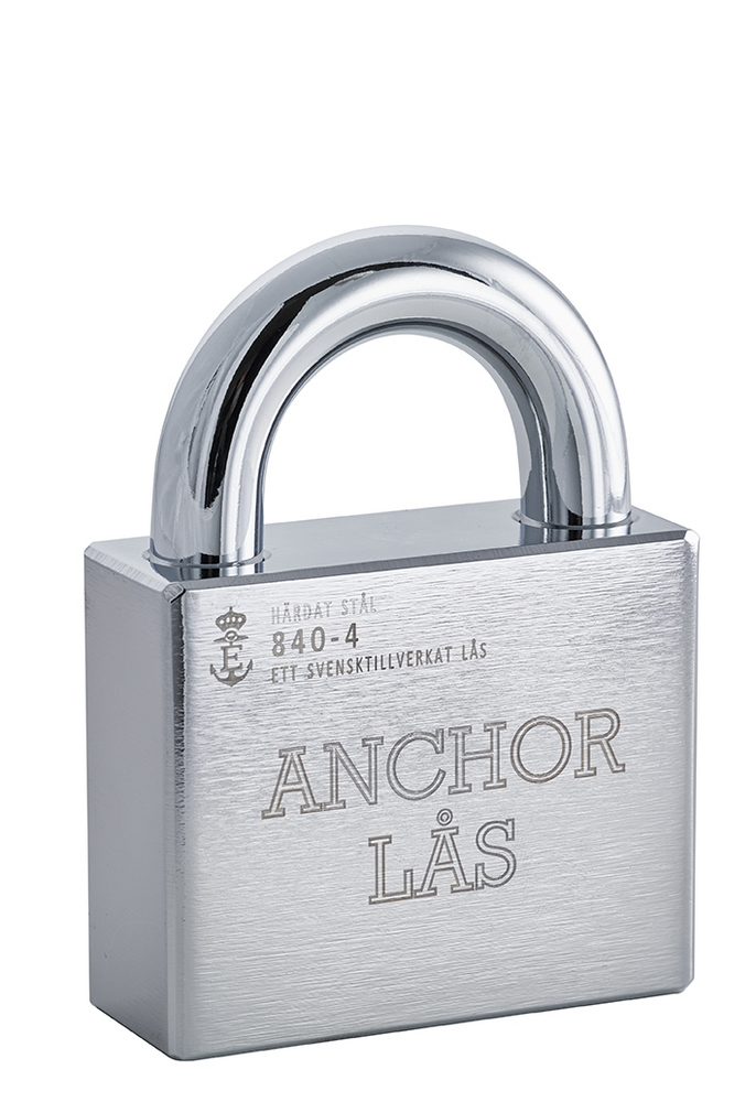 Hänglås Anchor 840-4 B27 oval cyl  Klass 4 med löstagbar bygel