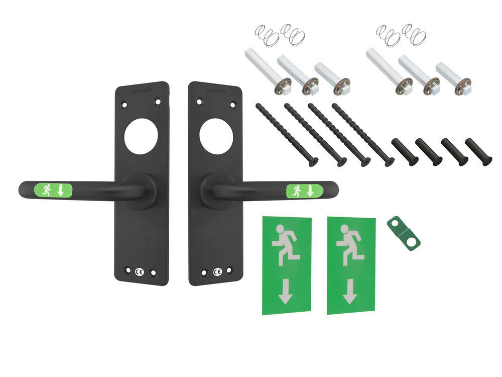 Nödutrymningsbeslag 179G-2 Rostfri RÖR Svart MIRUS