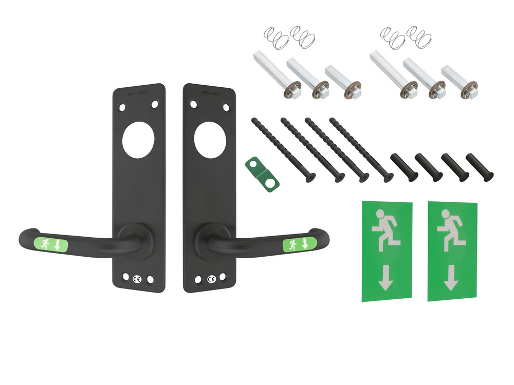 Nödutrymningsbeslag 179J-2 Rostfri RÖR Svart MIRUS