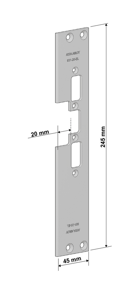 Monteringsstolpe Assa 931-20-EL