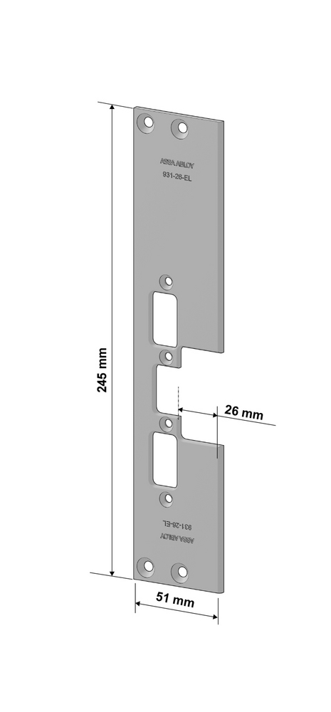 Monteringsstolpe Assa 931-26-EL