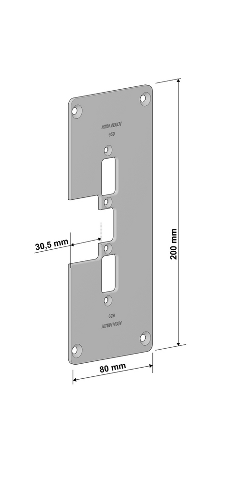 Monteringsstolpe Assa 959 anpssad för Stålprofil 59000 & 79000. (900)