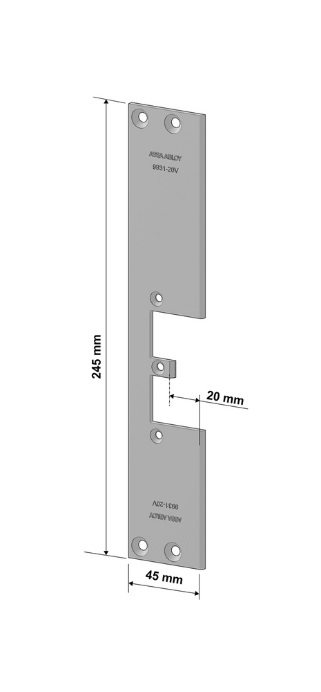 Monteringsstolpe Assa 9931-20V