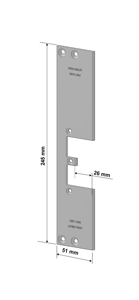 Monteringsstolpe Assa 9931-26V