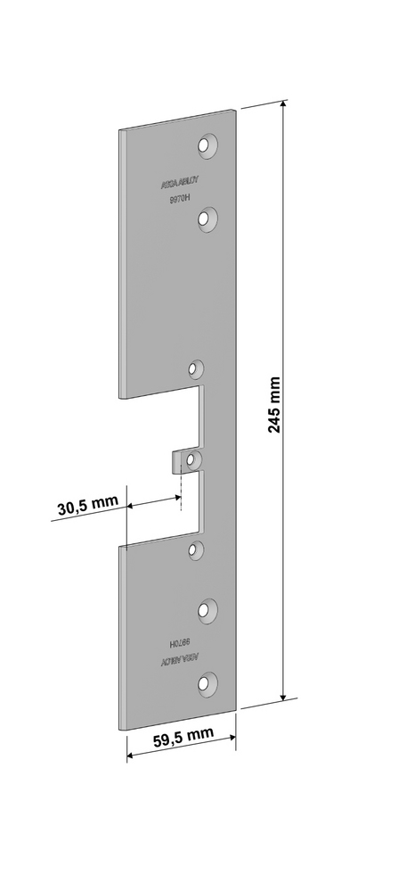 Monteringsstolpe Assa 9970-H anpassad för Schüco ADS 70 HD. (922M)