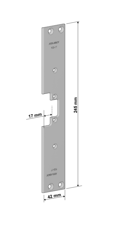 Monteringsstolpe Assa 933-17mm     plösmått