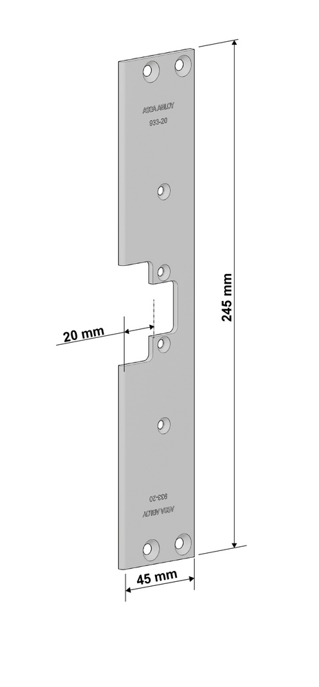 Monteringsstolpe Assa 933-20mm     plösmått