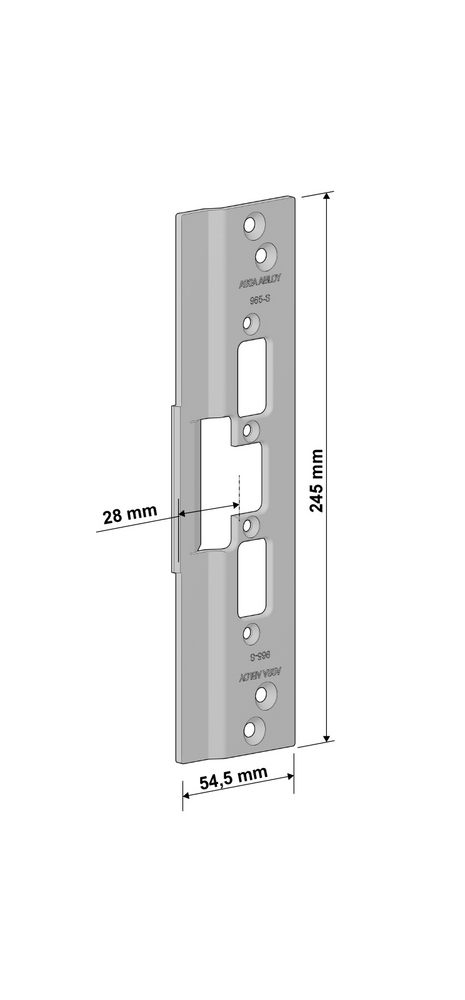 Monteringsstolpe Assa 965S anpassadför Schüco ADS 65 HD. (900)