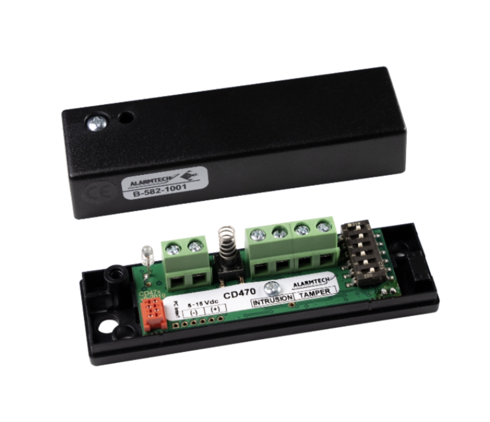 Chockdetektor CD470, svart         Alarmtech Larmklass 3