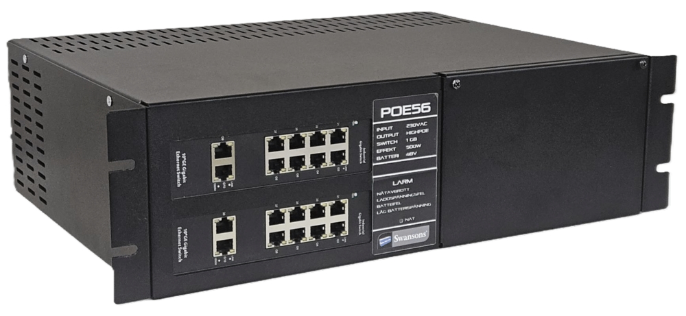 PoE Switch Axema Vaka C531 antal   portar 16st (19tum rack)