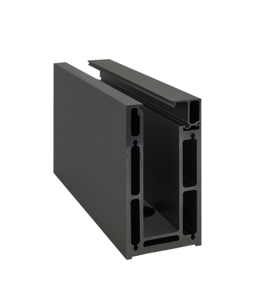 Nordic Railing svart toppmonterat  1,0kN för 16,76mm glas, 4m komplett