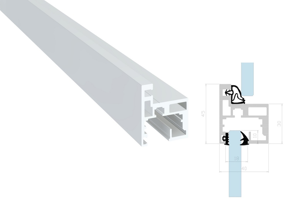 Nordic Frame karmpaket anpassad    pardörr, exkl. beslag, vit RAL9016