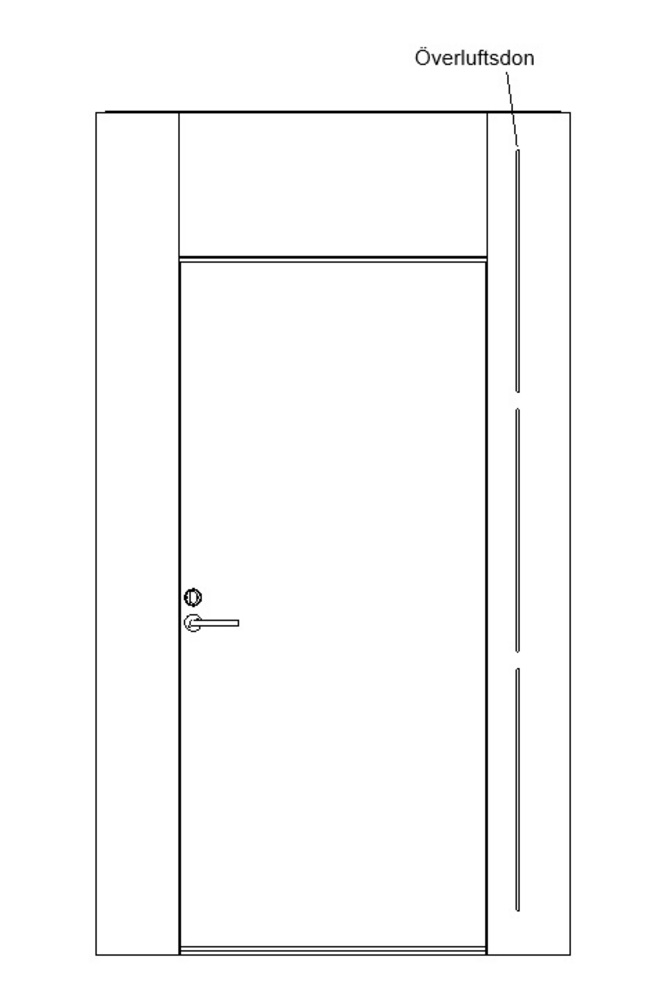 Tillval Nordic Frame Portal:       Överluftsdon enkel vertikal