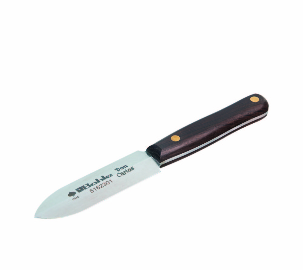 Kittkniv Don Carlos med rygg       brun skaft