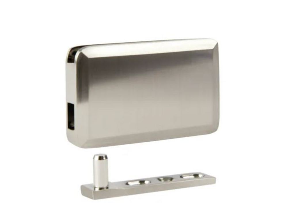 Vitreasy 006 Möbelhörn gångjärn,   glas-trä 65 x 40 mm, RF-utseende