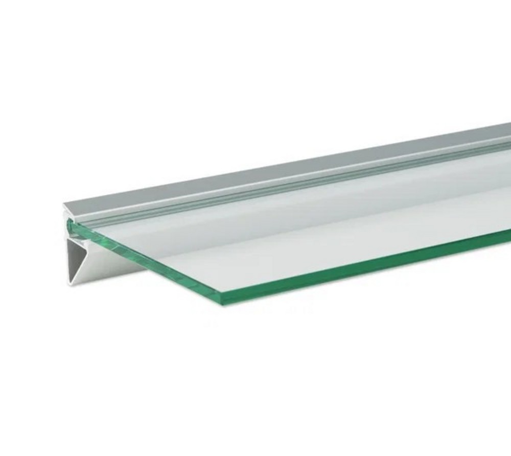 Glasstöd profil för 10mm glas,     natur, L=5000mm
