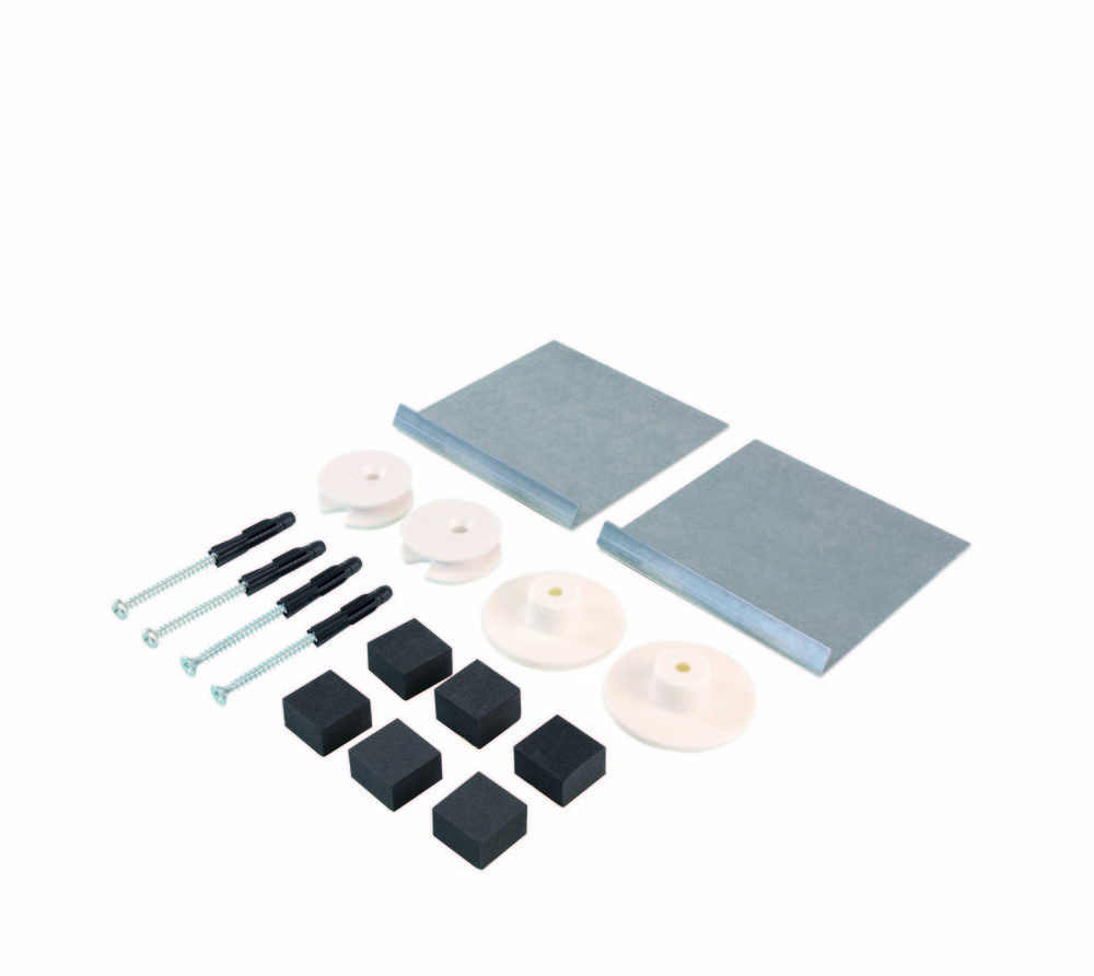 Monteringssats för spegel          safeclix® 08, upp till 0,8 m2 yta