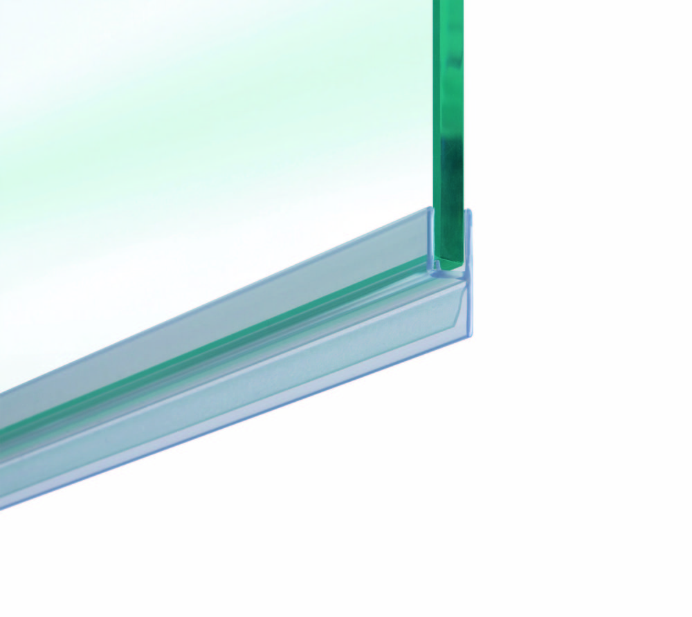 Duschdörrtätning med frontstopp    180° för 6-8mm glas, L= 2160mm