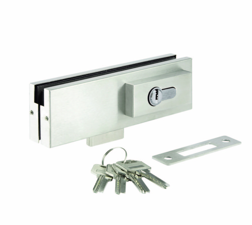 Hörnlås US 10, flatbult,           profilcylinder, borstat RF stål