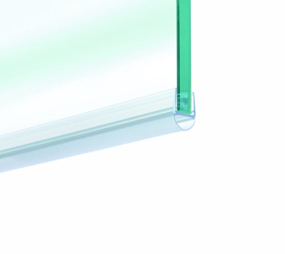 Duschdörrtätning med bälg          för 10-12mm glas, L= 2160mm