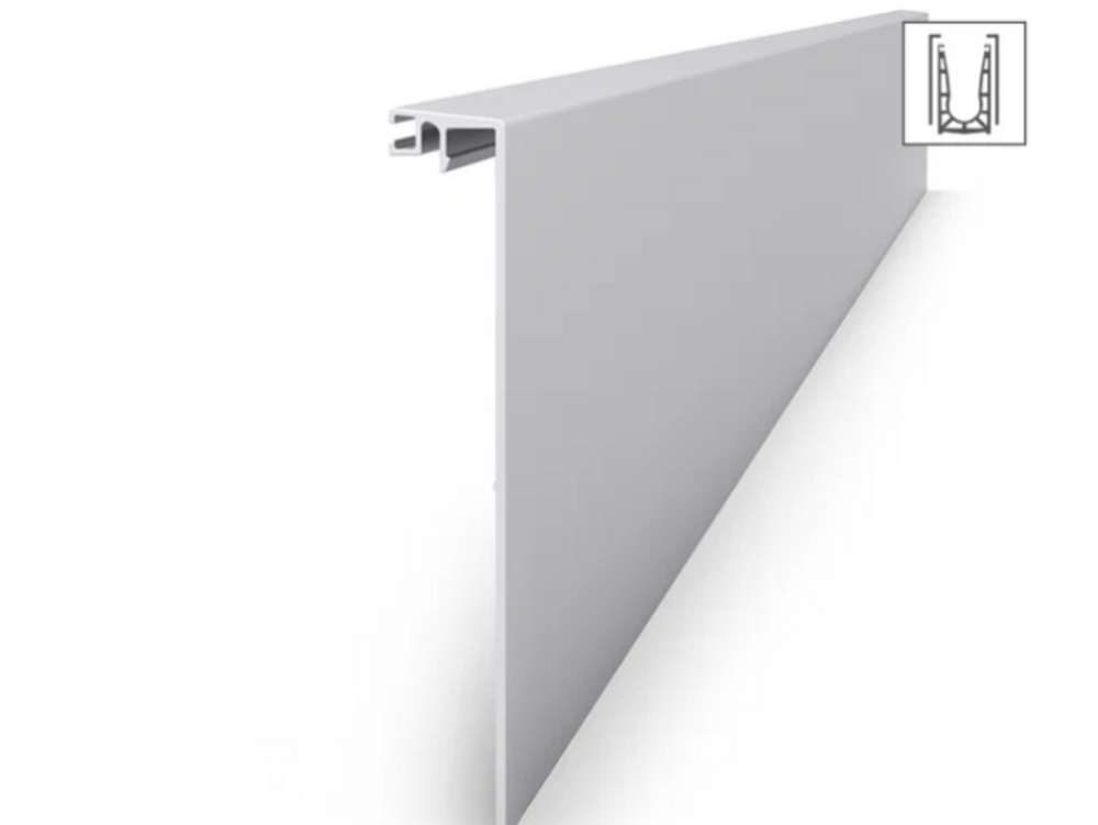 VetroMount® täckplåt, 5000mm,      för toppmonterad profil,RF-utseende