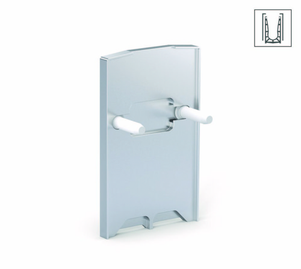 VetroMount® slutstycke för         golvprofil, med täckprofiler, natur