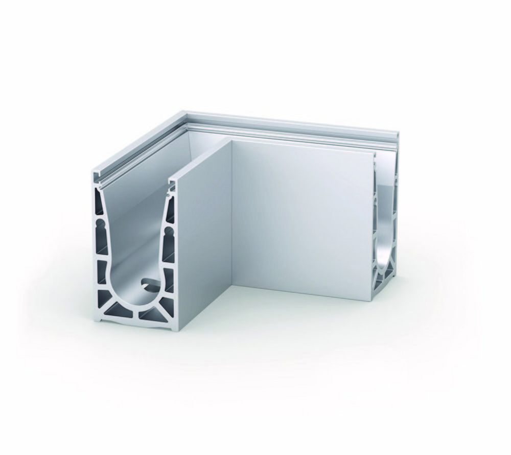 VetroMount® hörn för golvprofil,   natur