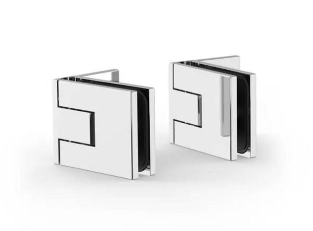 Gångjärn Juna G/V för bastu, 90°   enkelsidigt, blankförkromad, 1 par