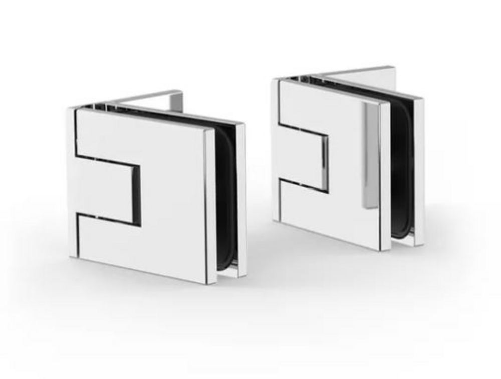 Gångjärn Juna G/V 90° enkelsidigt, blankförkromad, 1 par