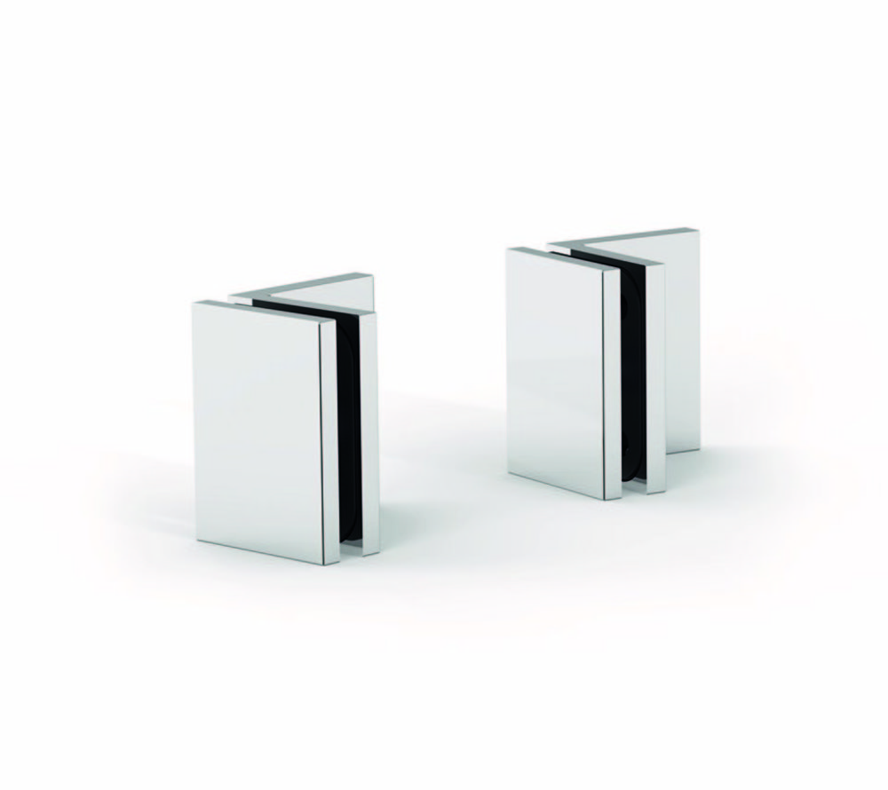 Väggfäste Juna G/V 90°,            blankförkromad, 1 par