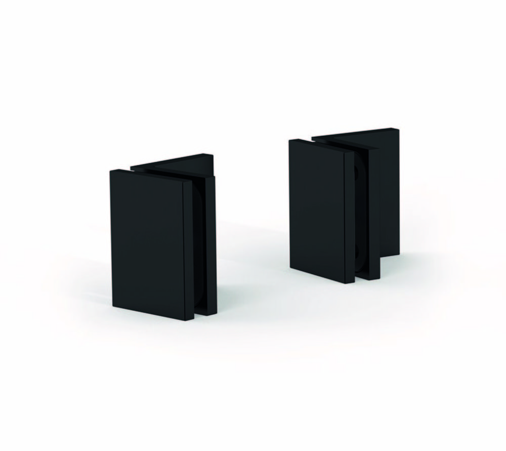 Väggfäste Juna G/V 90°,            svart, 1 par