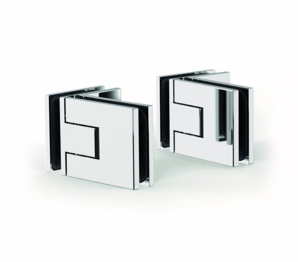 Gångjärn Juna G/G 90° enkelsidigt, blankförkromad, 1 par