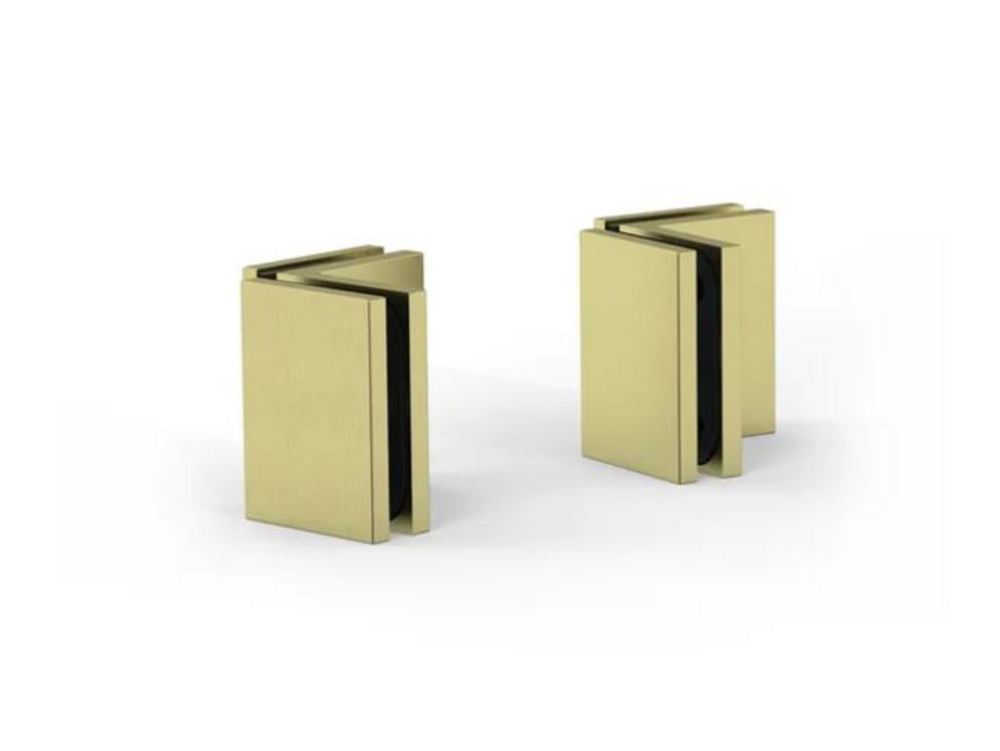 Vinkelfäste Juna G/G 90°,          borstad mässing, 1 par