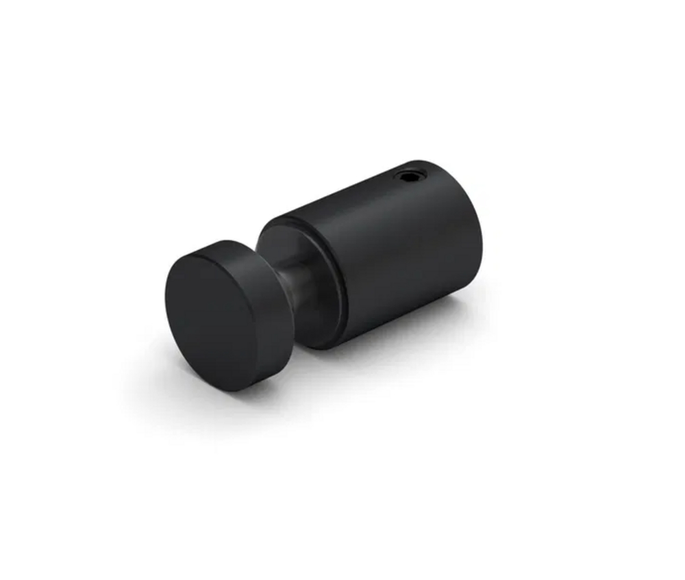 Glasanslutning, Ø12, 8-12mm, glas, svart, för borrat glas