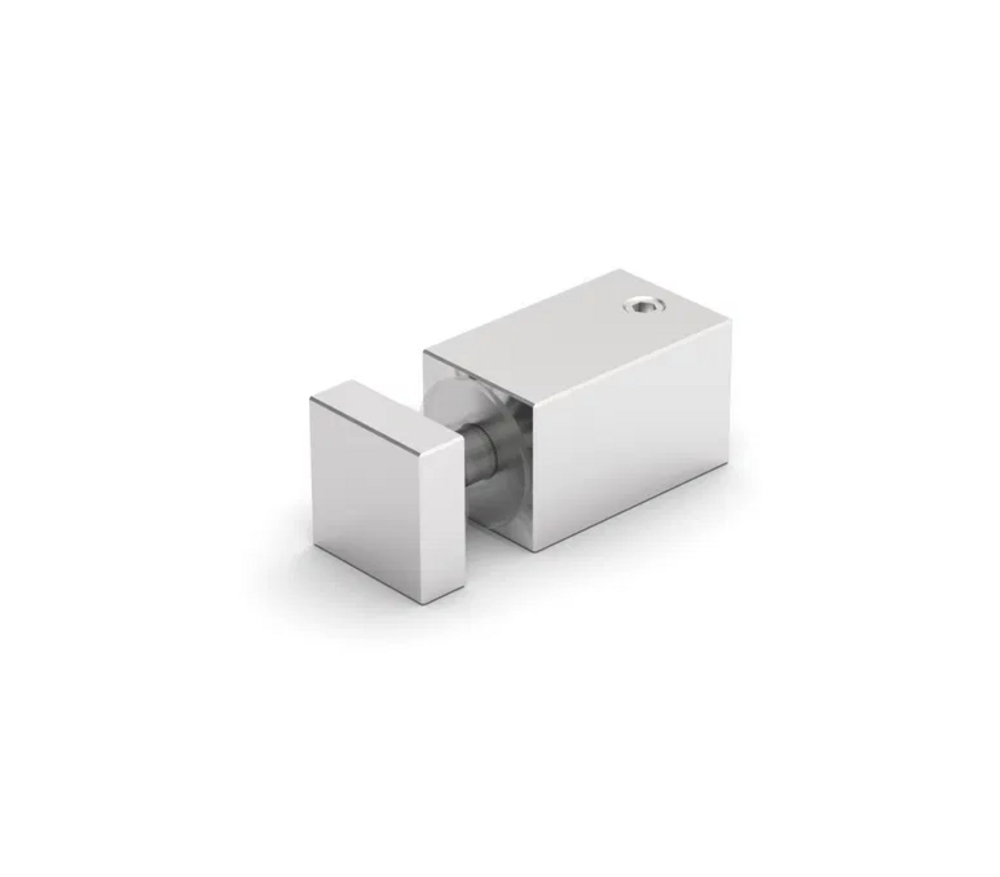 Glasanslutning, 12x12, fyrkantig,  8-12mm glas,RF-utseende, borrat