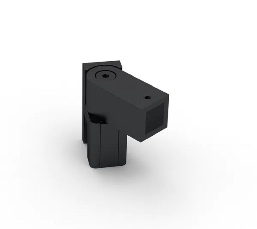 Glasanslutning, fyrkantig 15,      6-10mm glas, svart