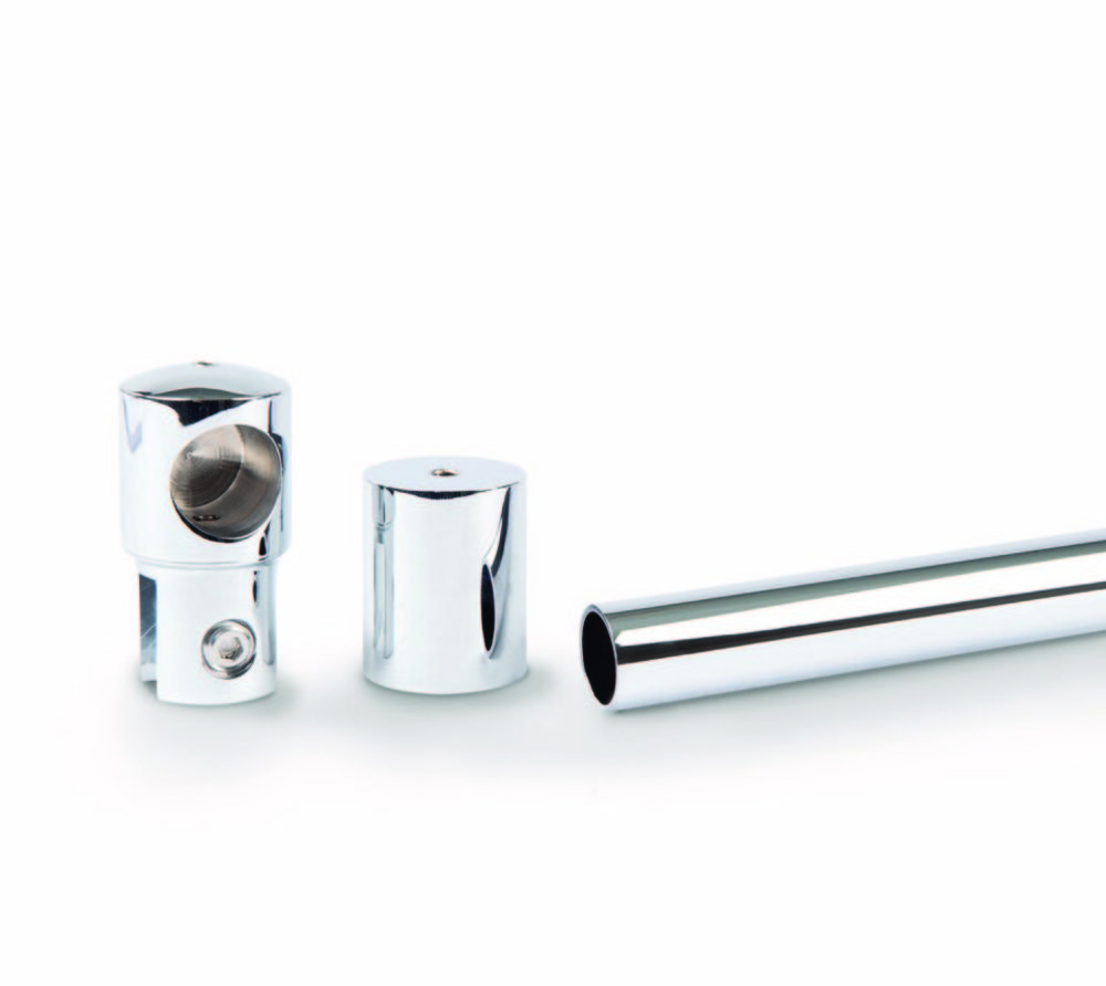 Stabiliseringsstag set Ø19 G/V,    6-10 mm glas,blankkrom L=1300mm,