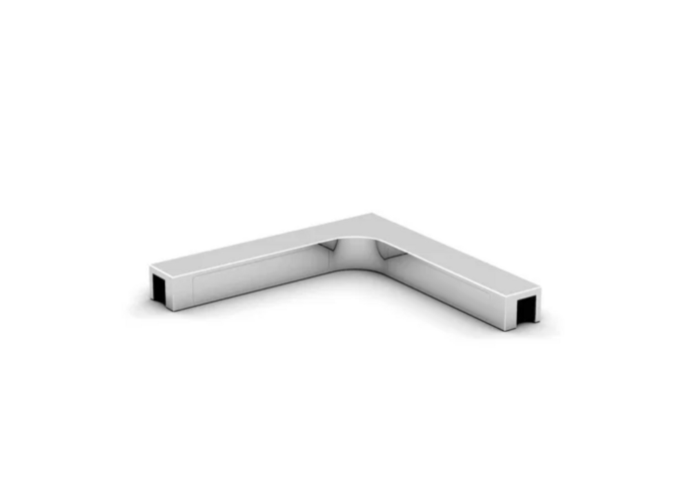 Stabiliseringsfäste, G/G 90°,      blankkrom
