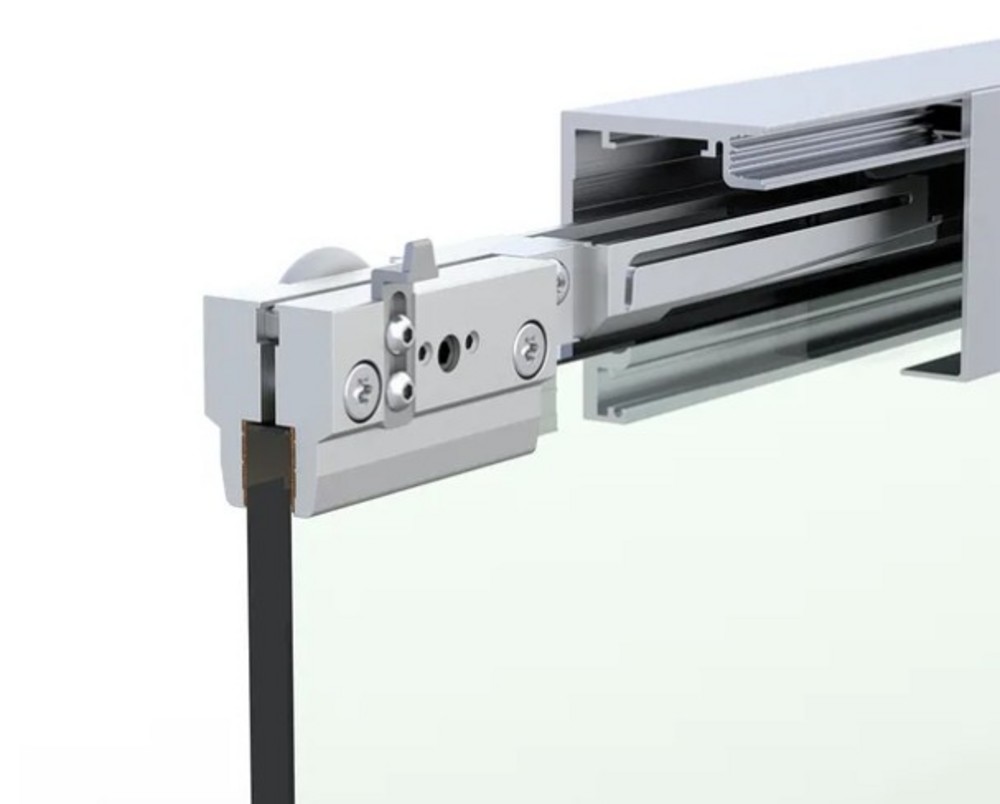 MasterTrack® FT 60 skjutdörrssats, takmontering, L=2000 mm, natur