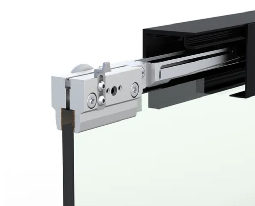 MasterTrack® FT 60 skjutdörrssats, takmontering, L=2000 mm, svart