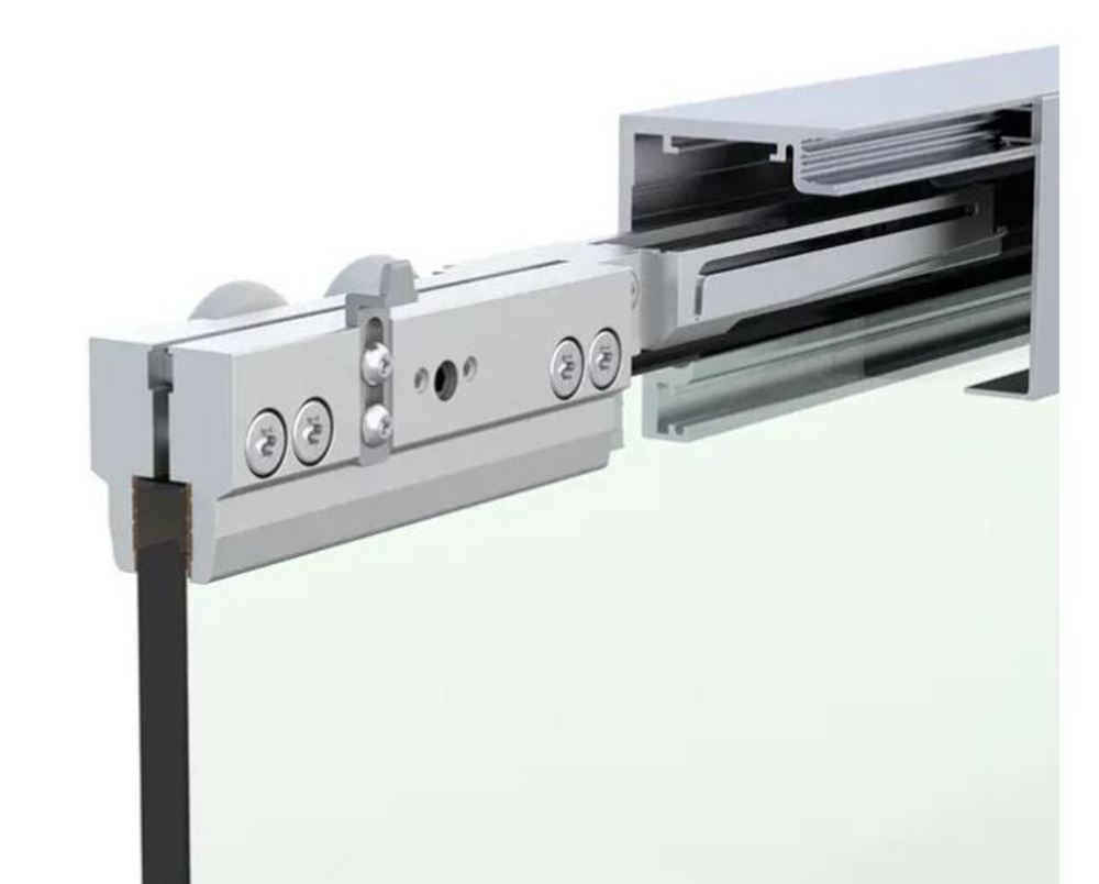 MasterTrack® FT 80 skjutdörrssats, väggmontage, L=2000 mm, natur