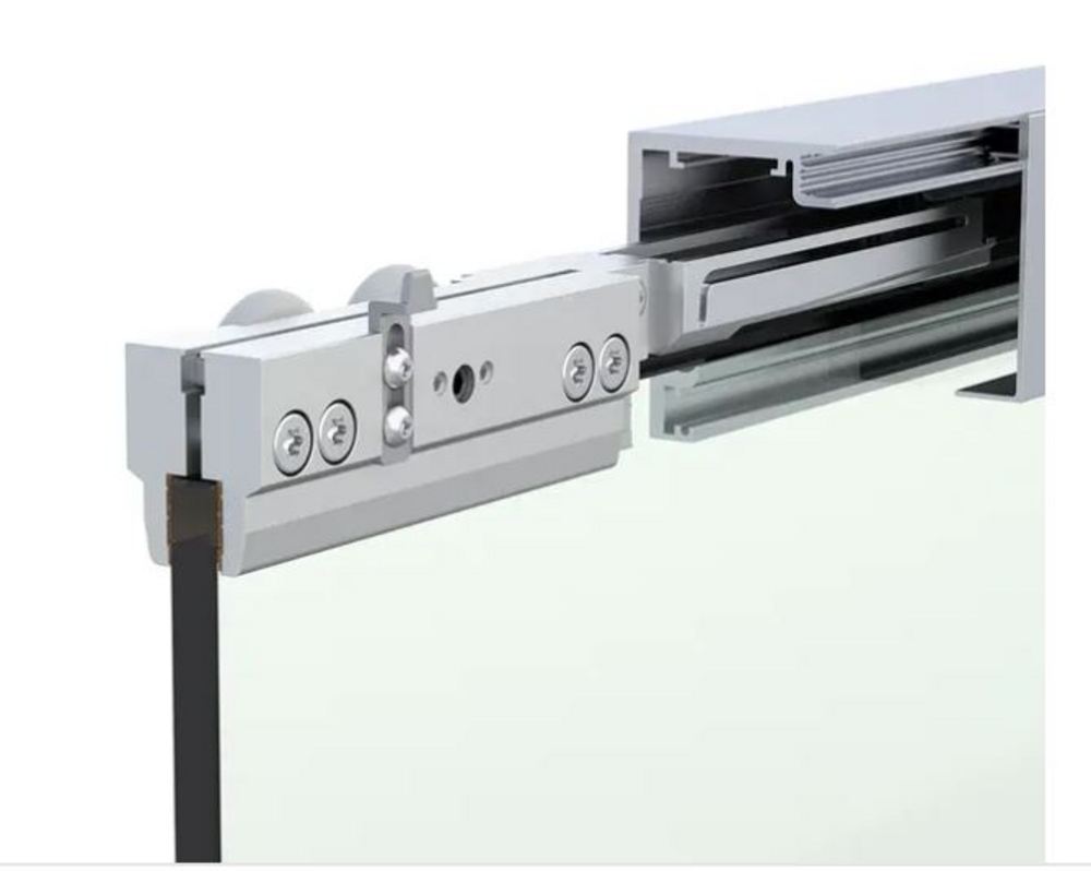 MasterTrack® FT 80 skjutdörrssats, väggmontage, L=2500 mm, natur