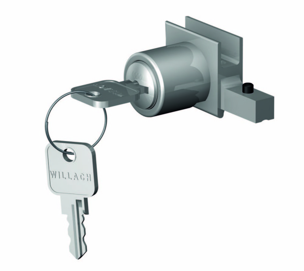 Supra roterande tryckcylinderlås,  med invändig cylinder