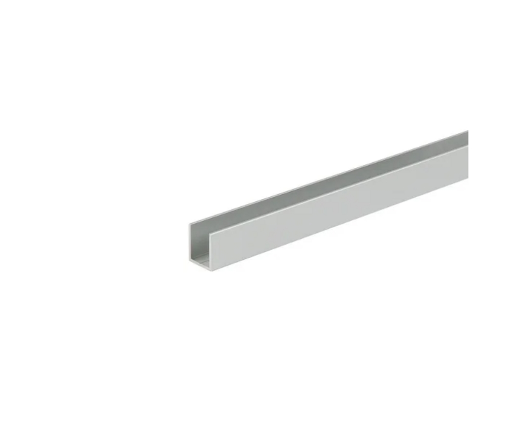 U-profil 17 x 20 mm,               natur, 5000 mm