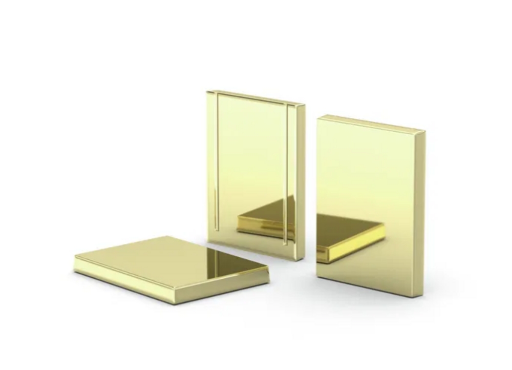 Ändlock till U-profil 15mm,        polerad mässing, 10st/frp