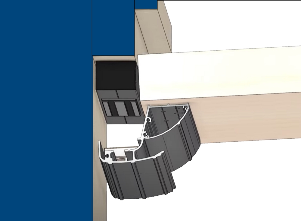 Brytskydd med infällda             elektromagneter. Hållkraft: 2x300kg