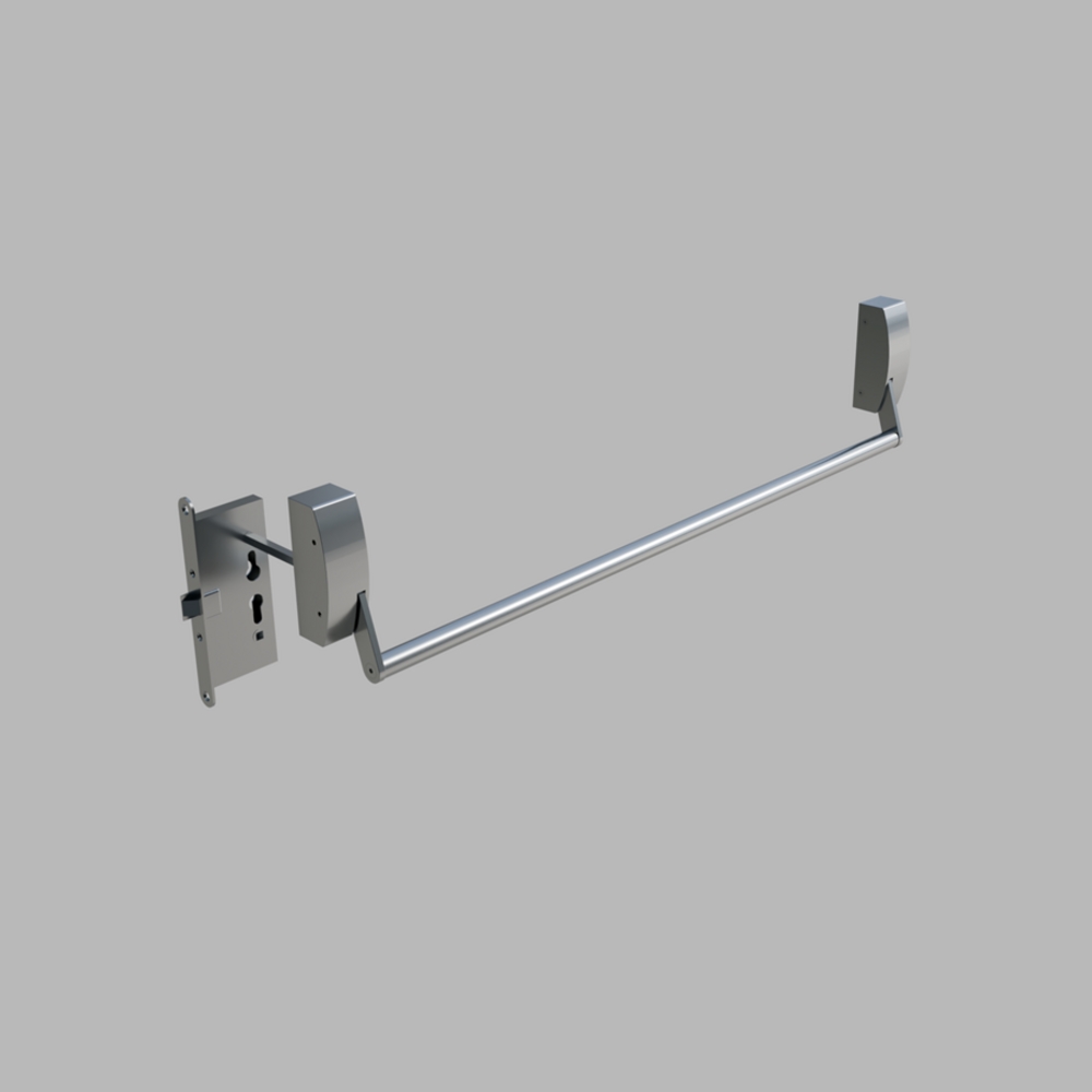 Panikregel d line one point lockingØ25 satin steel AISI 316, DIN-lås