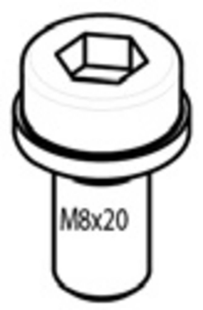 Skruv dormakaba till axelförlängareför ED100/ED250 9mm