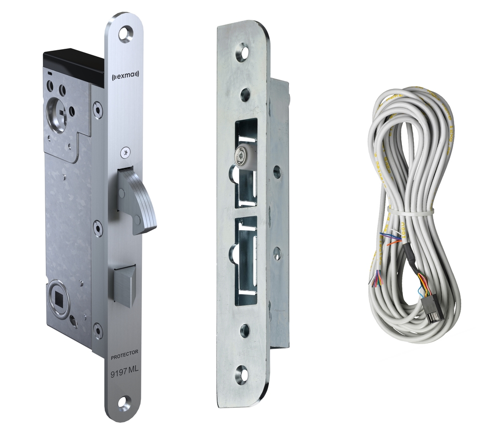 Motorlås Exma Protector 9197ML     Vänster kpl